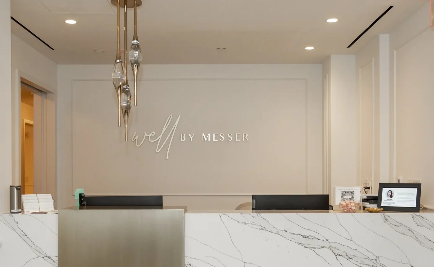 Reception desk at the Well by Messer center in New York